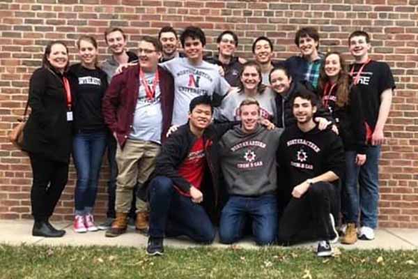 group of students posing for group shot after ChE car competition